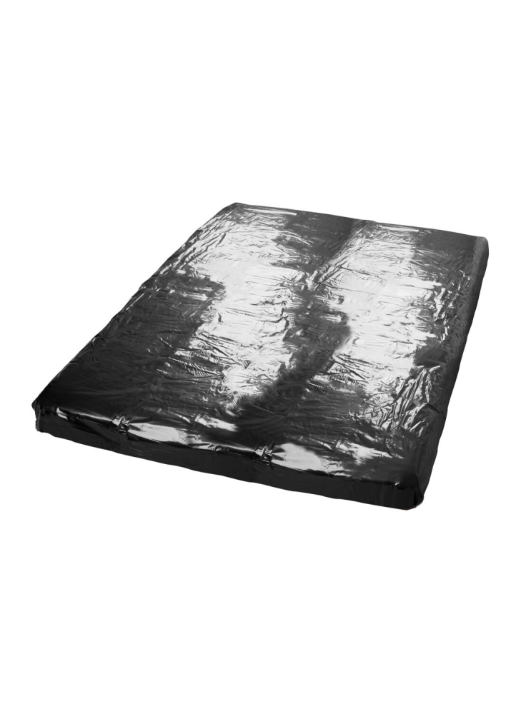 Drap de lit en vinyle noir 200 x 230 cm  - R250465